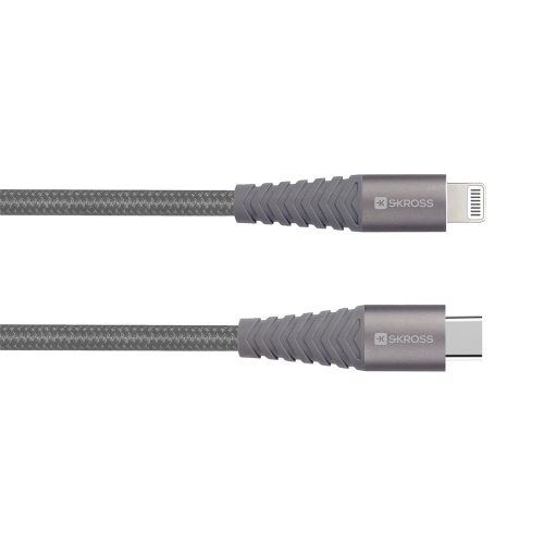 SKROSS Steel Line Lightning - Type-C kábel 1m