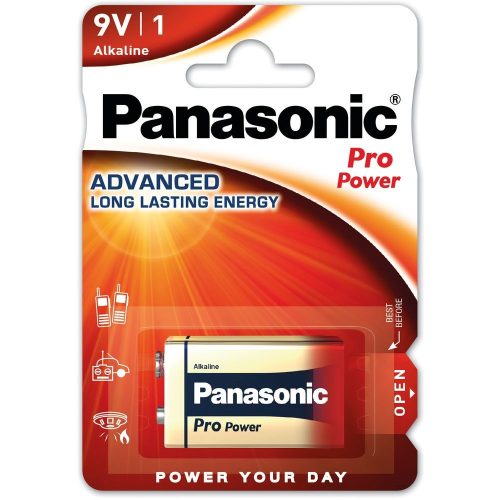 Panasonic Pro Power 6LR61PPG/1BP 9V blokk szupertartós alkáli elem  