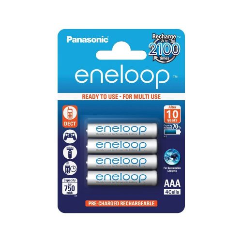 eneloop BK-4MCCE/4BE AAA/mikro 750mAh Ni-MH akkumulátor 4 db/csomag