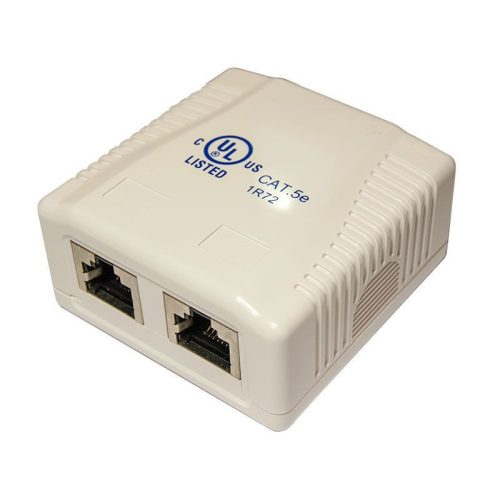 RJ45 falra szerelhető aljzat, FTP, 2 portos