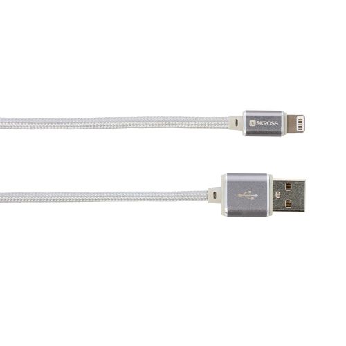 SKROSS Steel Line USB kábel, töltő, szinkron (lightning) 1m