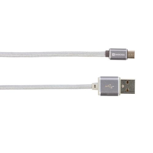 SKROSS Steel Line USB kábel, töltő, szinkron (microUSB) 1m