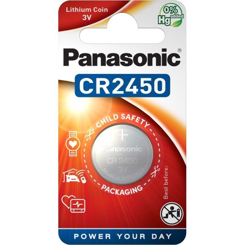 Panasonic CR2450 3V lítium gombelem 1db/csomag  