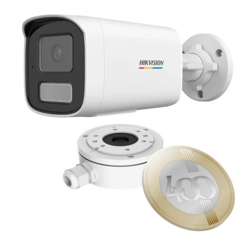 Hikvision DS-2CD1T47G2H-LIU(4mm)+DS-1280ZJ-XS 4 Mpx-es IP kamera