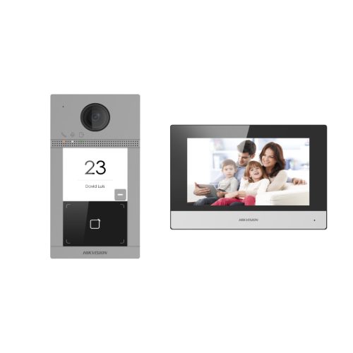 Hikvision DS-KIS604-S(C)(O-STD)/Eu BV Egylakásos Video IP kaputelefon szett