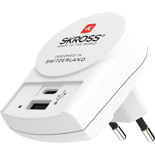 SKROSS USB töltő (USB-A - 2,4A/USB- C - 3A)