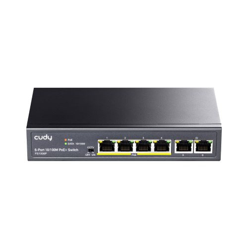 CUDY FS1006P, 6 portos POE switch, 4 POE + 2 Uplink
