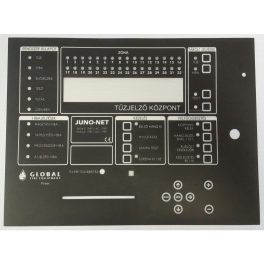   Global Fire GFE JUNO-NET előlapi matrica tűzjelző központ kiegészítő