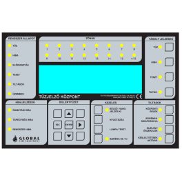   Global Fire GFE GEKKO előlapi matrica tűzjelző központ kiegészítő