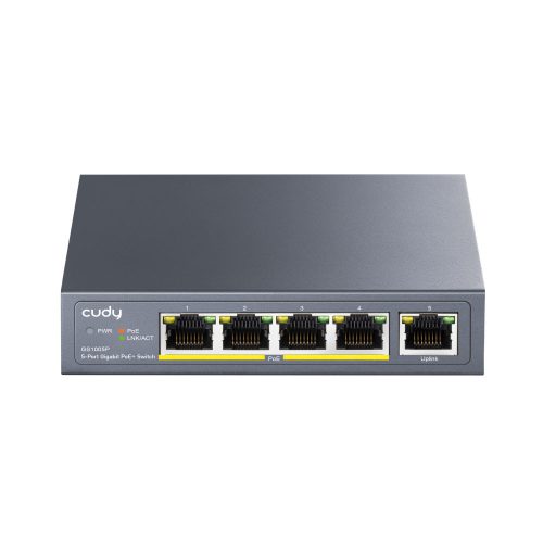 CUDY 5 portos gigabit poe + switch