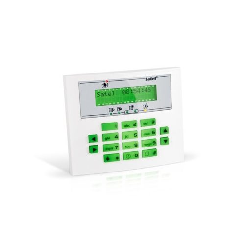 LCD kezelő INTEGRA központokhoz; zöld háttérfény és kijelző