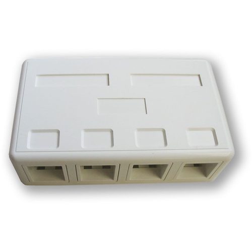 Falon kívüli Keystone aljzat, UTP, FTP, 4 portos