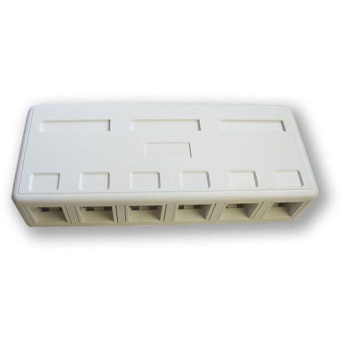 Falon kívüli Keystone aljzat, UTP, FTP, 6 portos