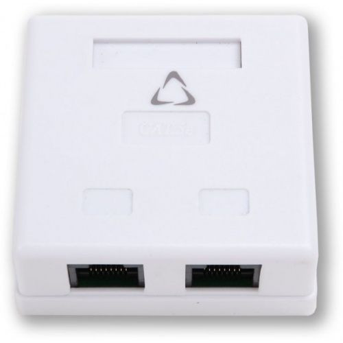 WO-212 Falra szerelhető RJ45 aljzat, STP, 2 portos
