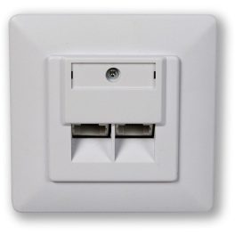 WO-332 Falra szerelhető RJ45 aljzat, UTP, 2 portos