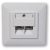 WO-332 Falra szerelhető RJ45 aljzat, UTP, 2 portos