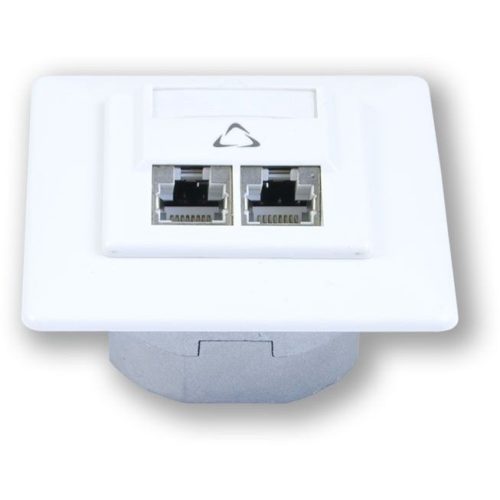 WO-632 Falra szerelhető RJ45 aljzat, STP, 2 portos