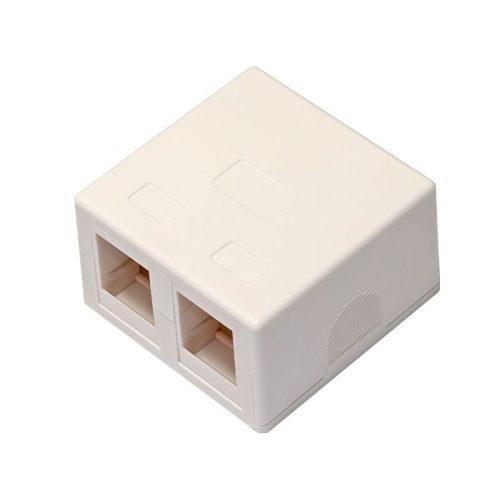 Falon kívüli Keystone kötődoboz, UTP, FTP, 2 portos