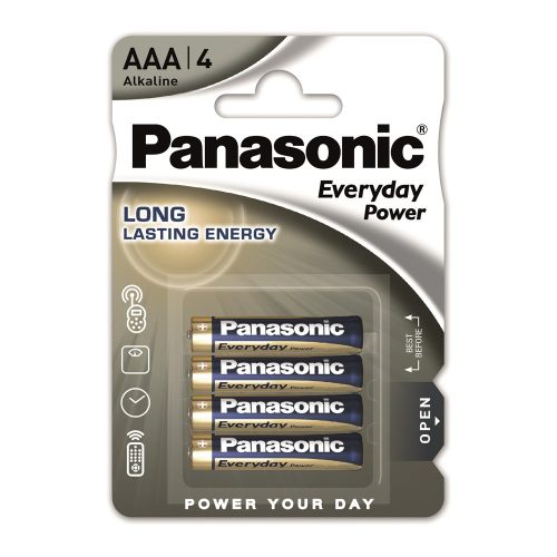 Panasonic Everyday Power AAA mikro 1.5V szupertartós alkáli elemcsomag 4db/bliszter