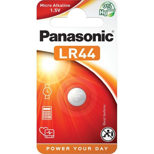 Panasonic LR-44L/1BP alkáli gombelem (1 db / bliszter)  
