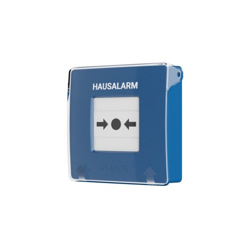 Manual Call Point vezeték nélküli kézi jelzésadó Ajax rendszerekhez; kék