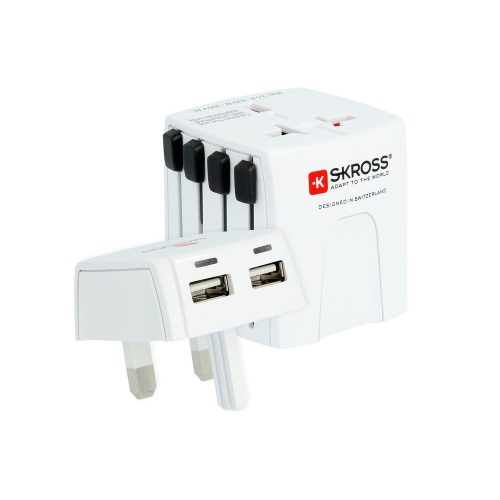 SKROSS MUV Micro hálózati csatlakozó átalakító és USB töltő adapter, 2* USB A