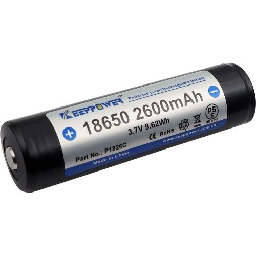 KeepPower 18650 3,7V 2600mAh védett Li-ion akkumulátor