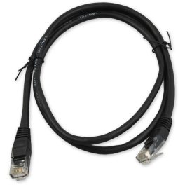 Cat.6 U/UTP patchkábel, fekete, 4x2 eres, 0,5 m