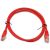 Cat.6 U/UTP patchkábel, piros, 4x2 eres, 0,5 m