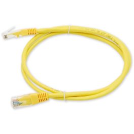 Cat.5e U/UTP patchkábel, sárga, 4x2 eres, 2 m