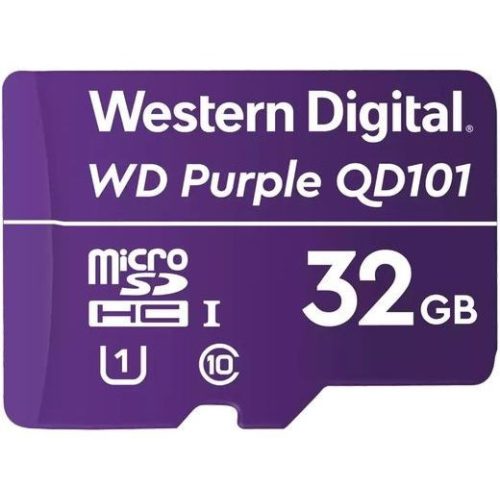 WD Purple 32GB QD101, Class 10 UHS-1 microSDHC memóriakártya