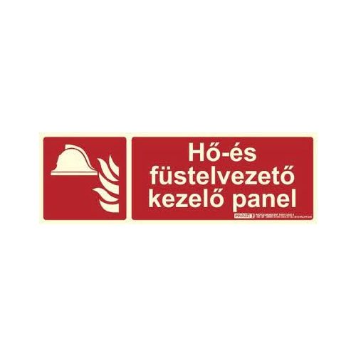 Hő és füstelvezető kezelő panel tábla  